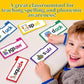 30 Read Word Families, Sight Words, ABC Phonics Flash Cards,Reading Learning Set, Educational Games for Kindergarten