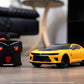 Jada Toys Transformers The Last Knight Bumblebee 2016 Chevy Camaro RC Car, 1:16 Scale Remote Control Vehicle, Yellow & Black (30332)