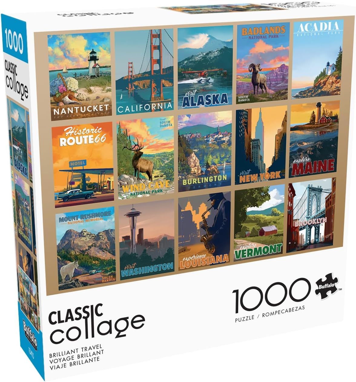 Buffalo Games - Brilliant Travel - 1000 Piece Jigsaw Puzzle for Adults