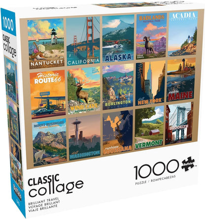 Buffalo Games - Brilliant Travel - 1000 Piece Jigsaw Puzzle for Adults