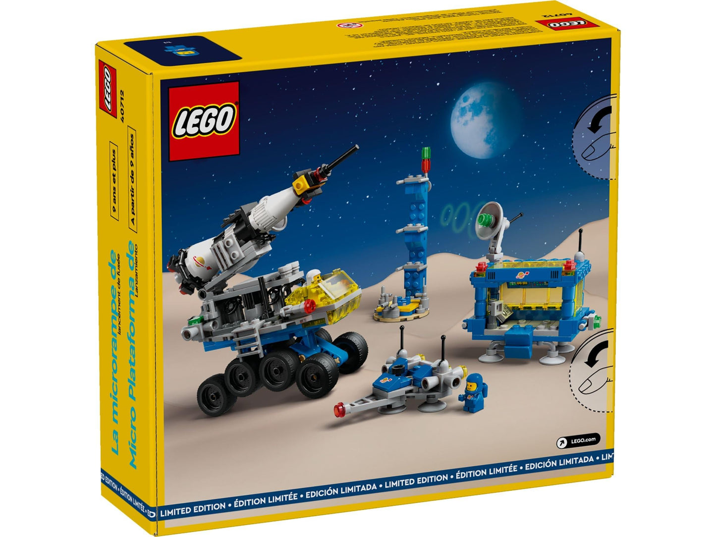 LEGO 40712 Micro Rocket Launchpad: 325 Pieces - Nostalgic Space Toy Set for Adults and Kids 9+, Inspired by Classic Space Sets from The 70s and 80s