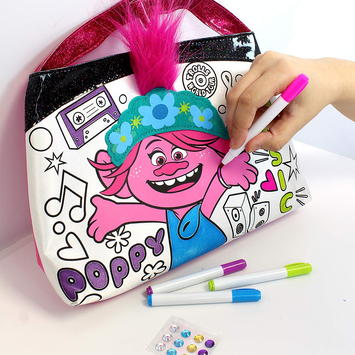 Tara Toy Trolls Color N Style Purse, Multicolor