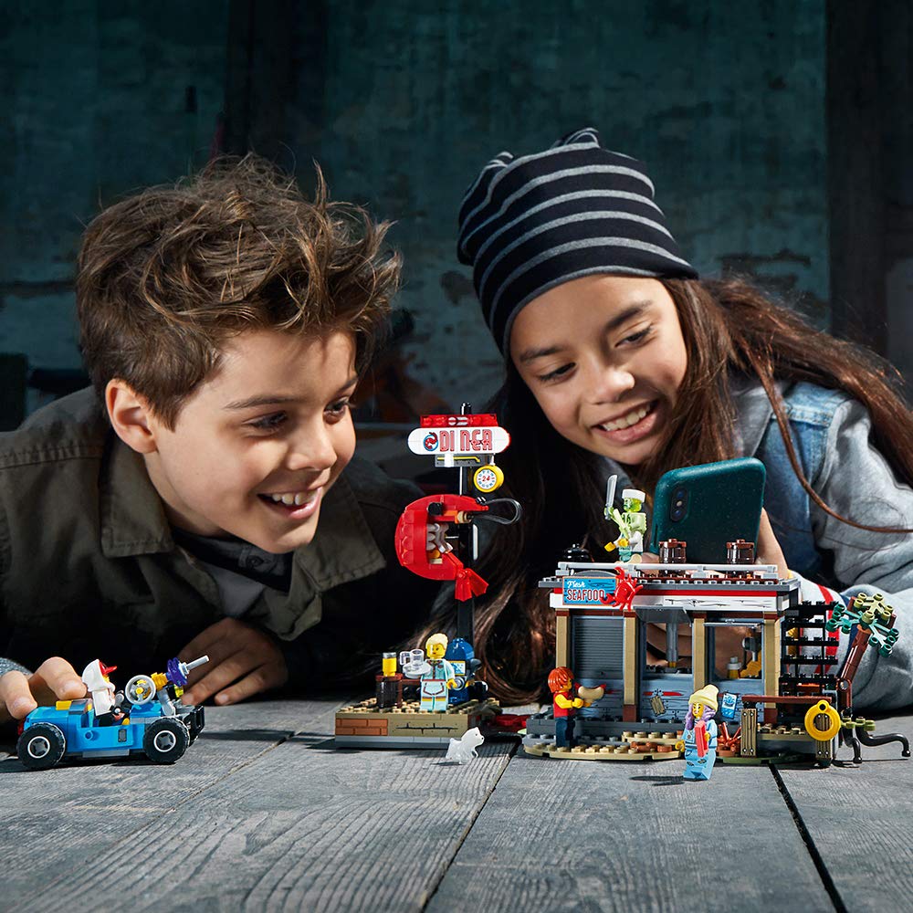 LEGO Hidden Side Shrimp Shack Attack 70422 Augmented Reality (AR) Building Set with Ghost Minifigures and Toy Car for Ghost Hunting, Tech Toy for Boys