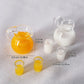 3pcs Miniature Pitcher Set, Dollhouse Miniatures Drinks, Mini Juice/Milk Glass Set, Realistic Dollhouse Accessories, Not Edible (Orange Juice Set)