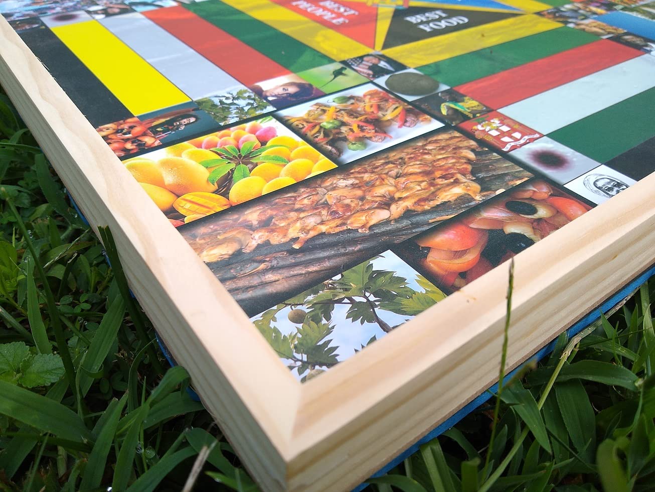 Jamaican Ludo - All About Jamaica Edition | 24in x 24in Board Game | Family Game Night Activity | Fun Easy Multi-Player Entertainment