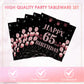 65th Birthday Decorations for Women Men, 40Pcs 65th Birthday Party Paper Plates and Napkins Black Rose Gold Happy Sixty-Five Years Old Birthday Party