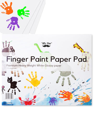 Mr. Pen- Finger Paint Paper Pad for Kids, 11 x 14 Inches, 22 Sheets