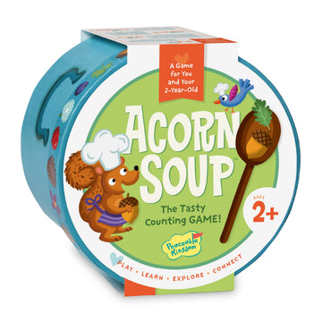 Peaceable Kingdom Acorn Soup - Game for You and Your 2 + Year Old - Fun Toddler Games Ages 2-4 That Teach Numbers and Counting Skills