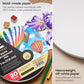 ARTEZA Watercolor Paper, 20 Sheets, 7 Inch Diameter Round Paper Pads, 140lb/300gsm, 100% Cotton, Cold Press, Acid Free Art Paper