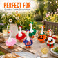 12 PCS Desk Goose Outfits, 7 Inch Holiday Mini Porch Goose Outfits Cute Dresses Bows Funny Desktop Goose Clothes Costume Small Goose Outfit