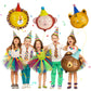 Animal Head Foil Balloon Kit, Lion Bear Monkey Cat foil balloon, Birthday Party Decorations, Baby Shower Supplies (Animal kit(4 pcs))