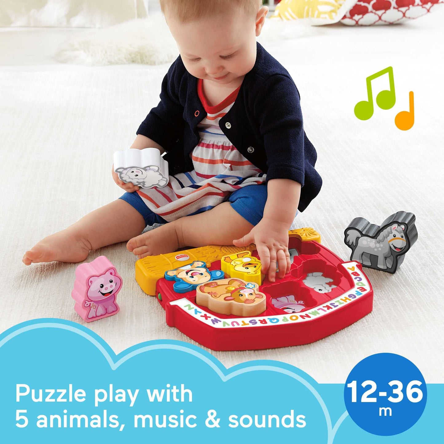 Fisher-Price Laugh & Learn Farm Animal Puzzle Toddler Toy