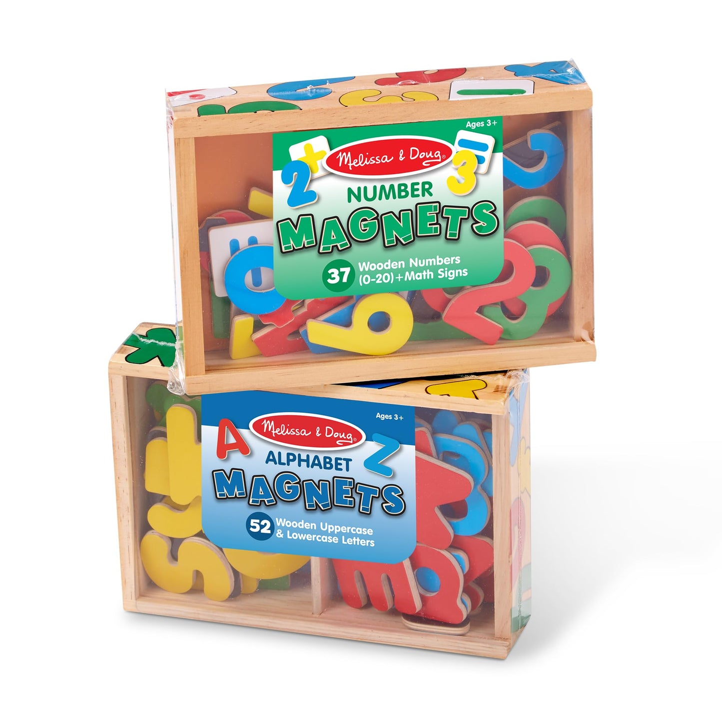 Melissa & Doug Deluxe Magnetic Letters and Numbers Set - 89 Wooden Alphabet Magnets & Numbers, Educational Learning Toys for Preschool Kids Ages 3+