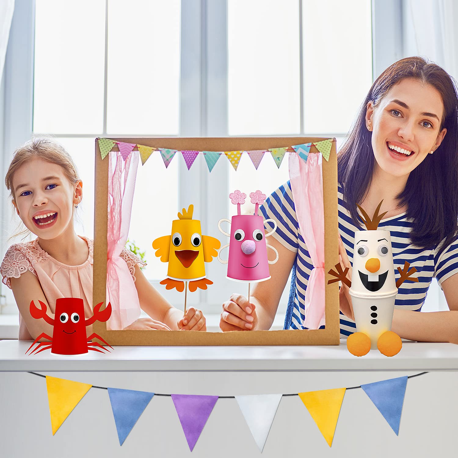 Arts and Crafts for Toddlers & Kids Ages 3-5 - Paper Cup Craft Kit, 8 Animal Projects - Fun Preschool Activity for Girls & Boys