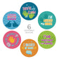 I Washed My Hands Sticker / 250 Kids Hand Washing Achievement Stickers / 2" School Children Colorful Reward Stickers / 6 Vibrant Designs/Made in