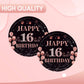 Fitoyplak 50Pcs Sweet 16 Party Decorations,7Inch 16th Birthday Plates,Sweet Sixteen Party Tableware Set Black Rose Gold Sweet 16 Plates?16th Birthday