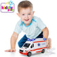Kiddie Play Ambulance Toy Car with Lights, Sound & Stretcher