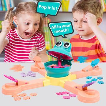 KEJIH Classic Feed Frog Board Game,Multiplayer Athletic Game,Frog Eating Bugs Game,Exercise The Speed of The Reaction Toy,Surprise Exciting Family