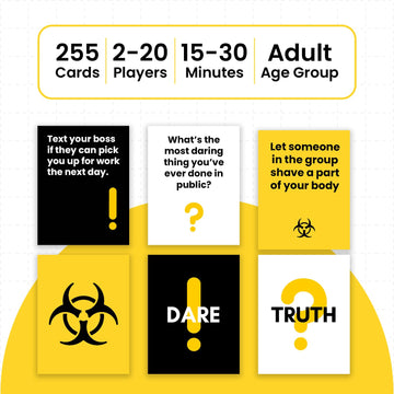 MY HERO CARDS Truth or Dare & Consequences Card Game for Adults - 250+ Card Game for Adult Game Nights with Friends and Family - Board Games