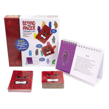 Behind the Anger Therapy Kit | Anger Management for Kids 6+ | Therapy Tools for Teens | CBT Games & Therapy Board Games for Emotional Regulation |