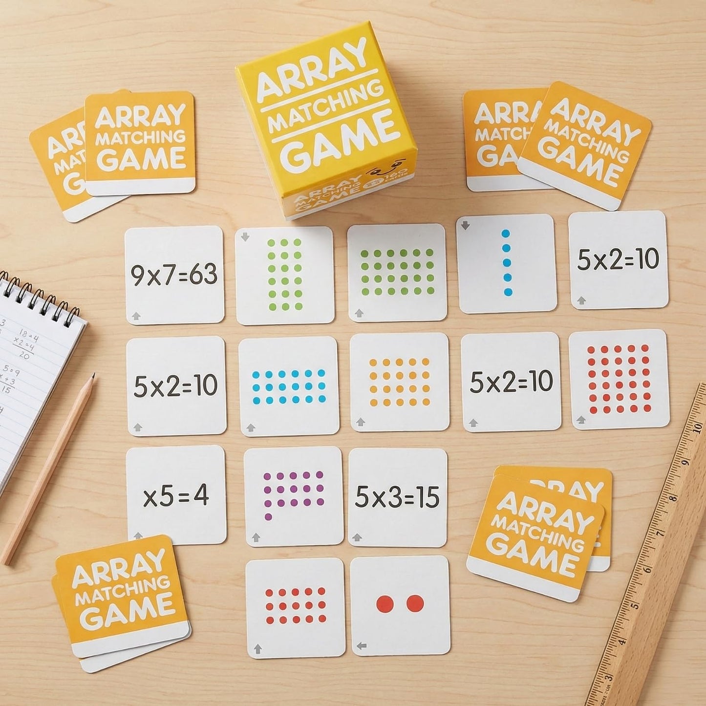Fun Express Array Matching Game - 161 Pieces - Educational and Learning Activities for Kids