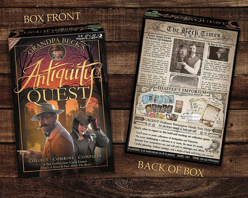 Grandpa Beck's Games Antiquity Quest | Set Collection Card Game from, The Creators of Cover Your Assets | 2-8 Players, Ages 10+. Canasta or Hand