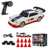 BrickCraftWorks 1/43 Mini 4WD RC Drift Gyro Car, 2.4G Full-Proportional Mini Electric RC Racing Car Model with LED Lights,15 KM/H High Speed Sports