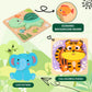 edutree Wooden Puzzles for 2-4, 6 Pack Animal Shape Puzzle Montessori Toys for 2 3 4 Year Old, Educational Learning Toys for Girls Boys