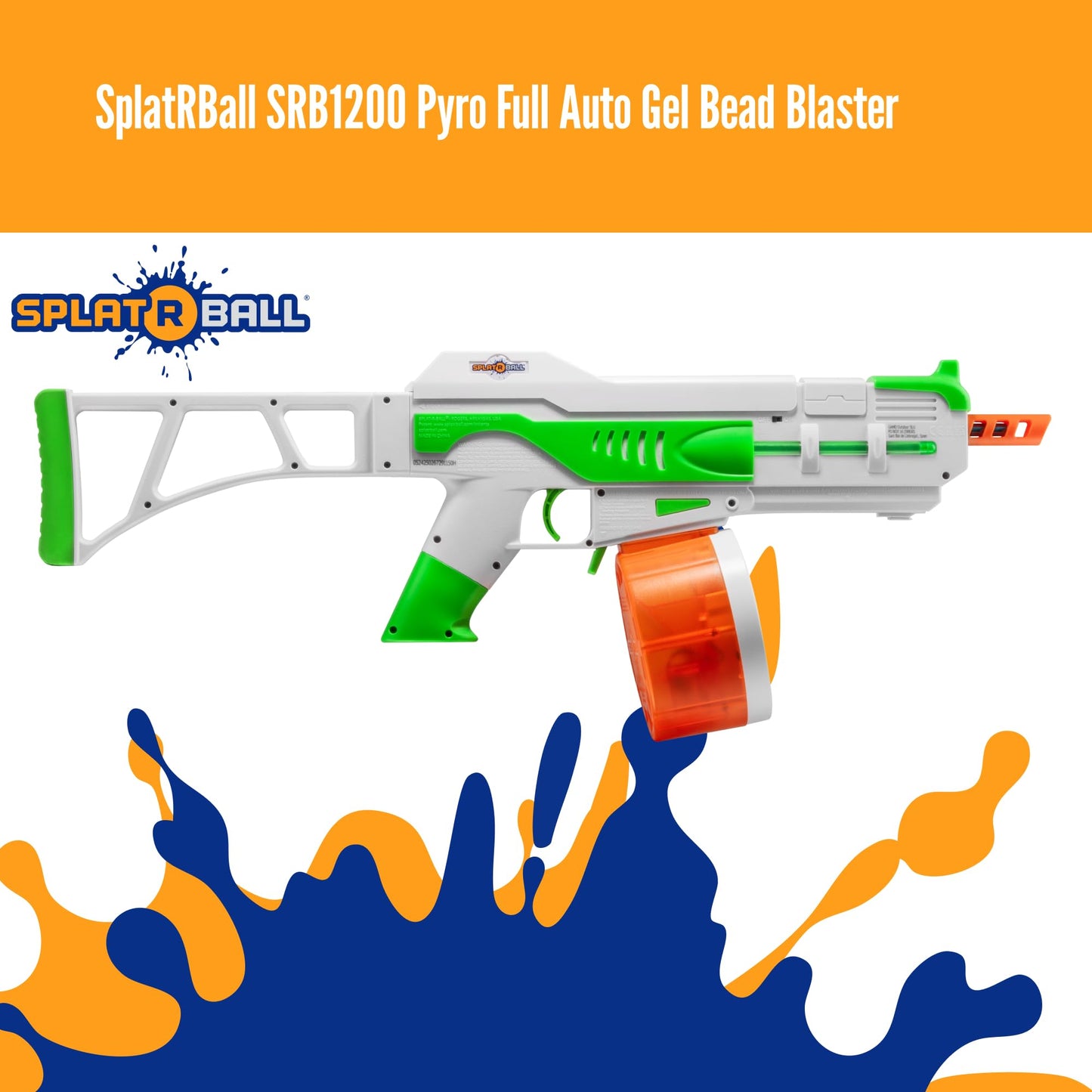SplatRBall SRB1200 Pyro Blaster Kit - 225 FPS - Green/White