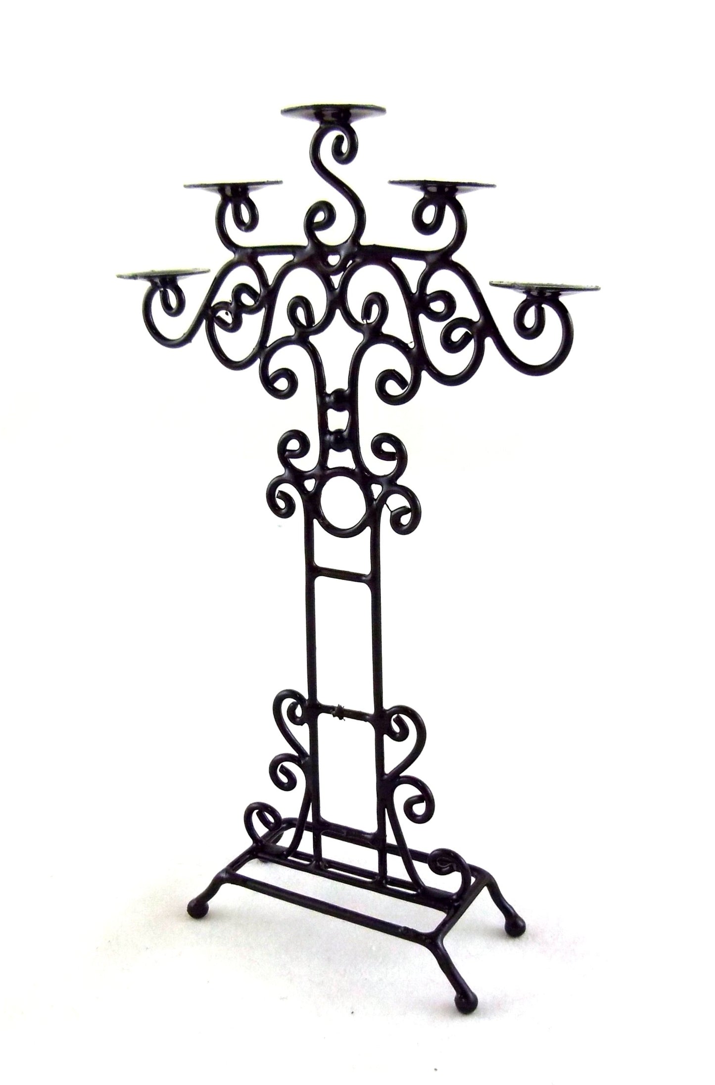 Melody Jane Dolls Houses 1:12 Scale Black Candle Holder #Eiwf551
