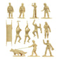 BMC Bucket of Army Women - Tan vs Green 100pc Female Soldier Playset - USA Made
