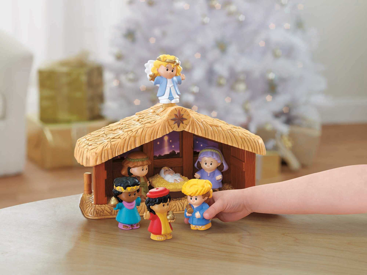 Fisher-Price Little People Toddler Toy Christmas Story Nativity Playset with Light & Music for Preschool Pretend Play Kids Ages 1+ Years