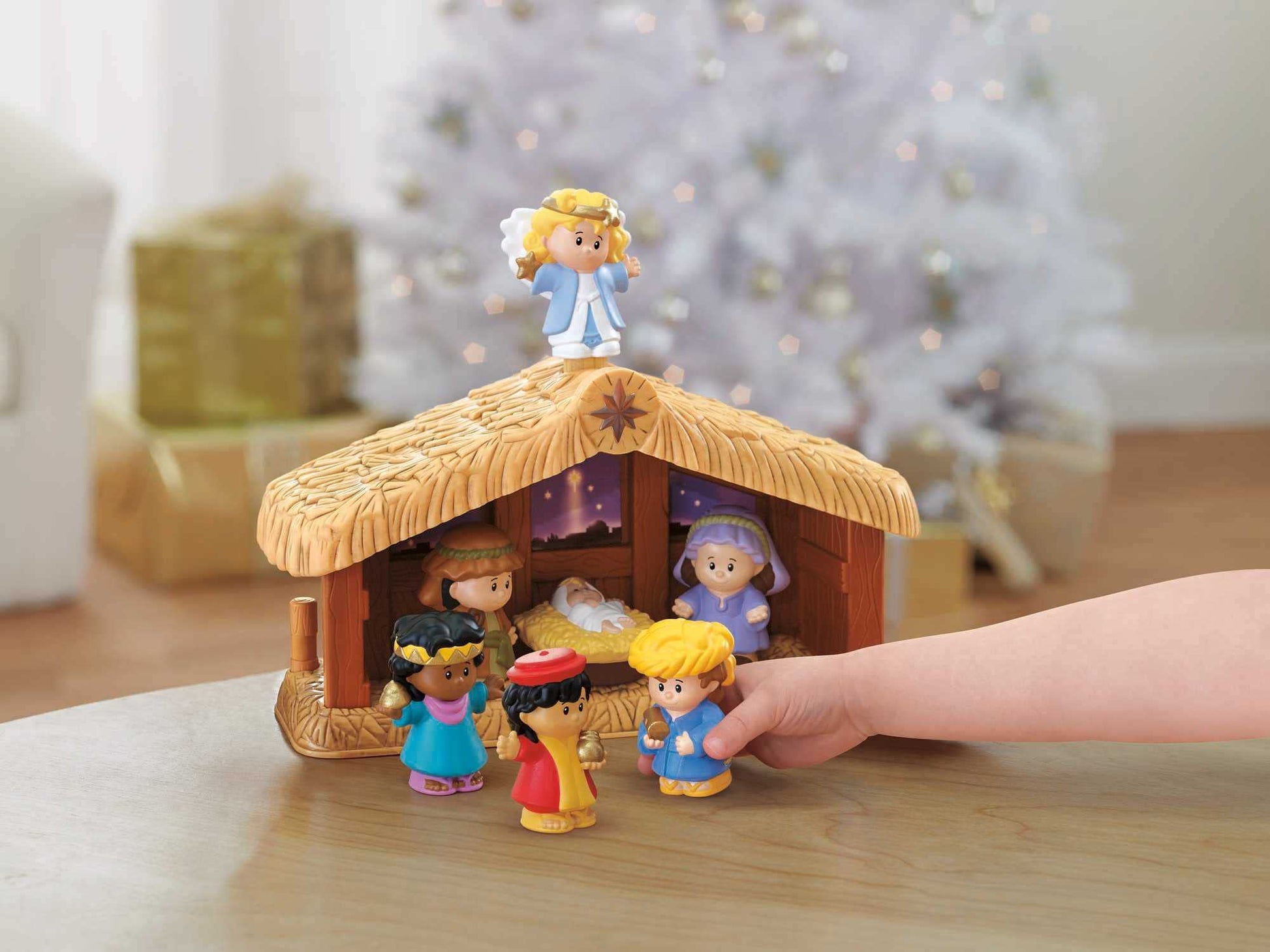 Fisher-Price Little People Toddler Toy Christmas Story Nativity Playset with Light & Music for Preschool Pretend Play Kids Ages 1+ Years