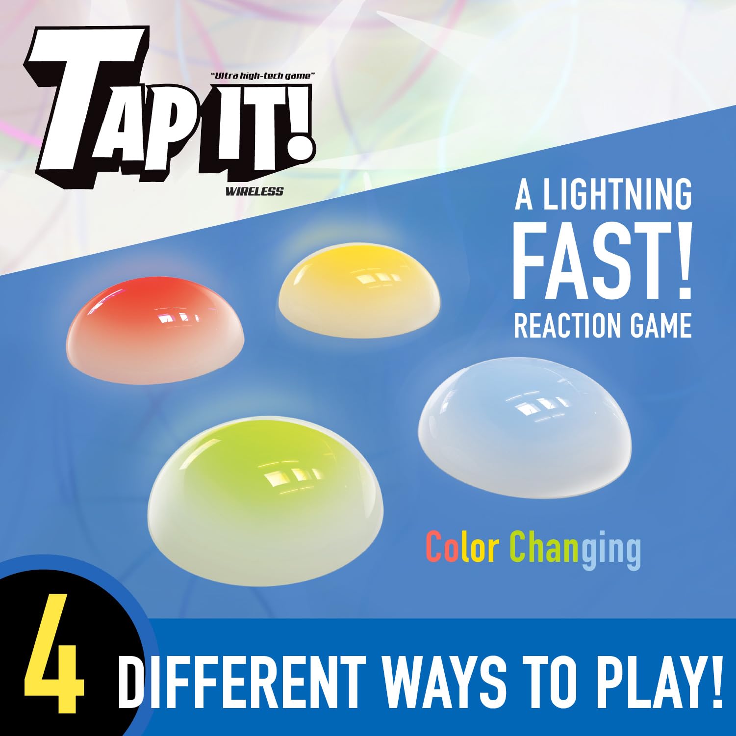 Fotorama Tap It Wireless Reaction Light Game, 4 Games in One Touch Play Set, Builds Hand-Eye Coordination Agility & Memory, Gifts for Kids Ages 6 & Up