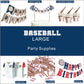 Baseball Cupcake Wrappers+Baseball Bat Cupcake Toppers,Baseball Party Decorations-24PCS