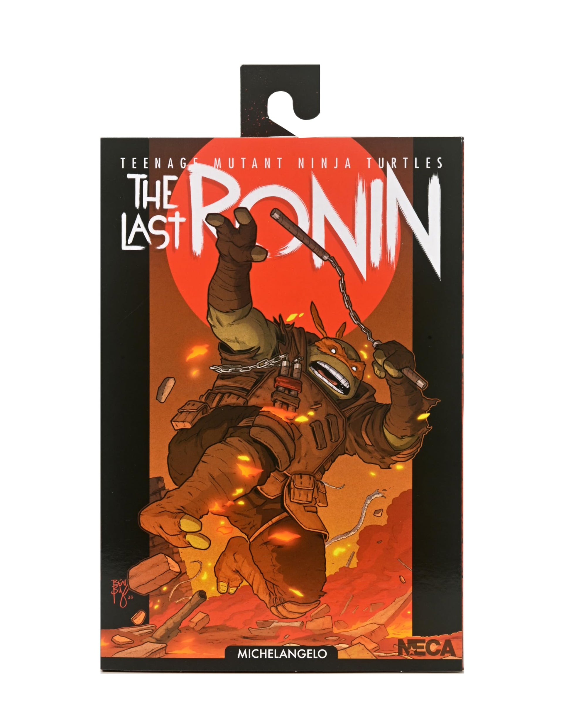 NECA Teenage Mutant Ninja Turtles (The Last Ronin) -1:7 Scale Collectible Action Figure, Ultimate Flashback Michelangelo