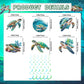 Sea Turtle Birthday Banner with Garland Hanging Swirls, Turtle Birthday Decorations for Ocean Themed Party