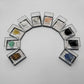 12 Pcs Natural Gemstone & Crystal Collection with Openable Acrylic Display Cases - Mineral Specimen Kit with ID Cards, Includes Amazonite, Amethyst