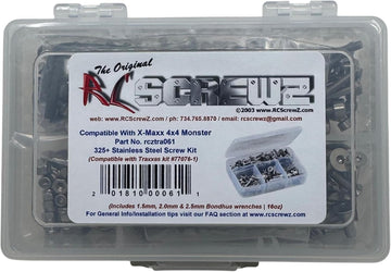RCZTRA061 - Compatible with Traxxas X-Maxx 4x4 (#77076-4) Stainless Screw Kit