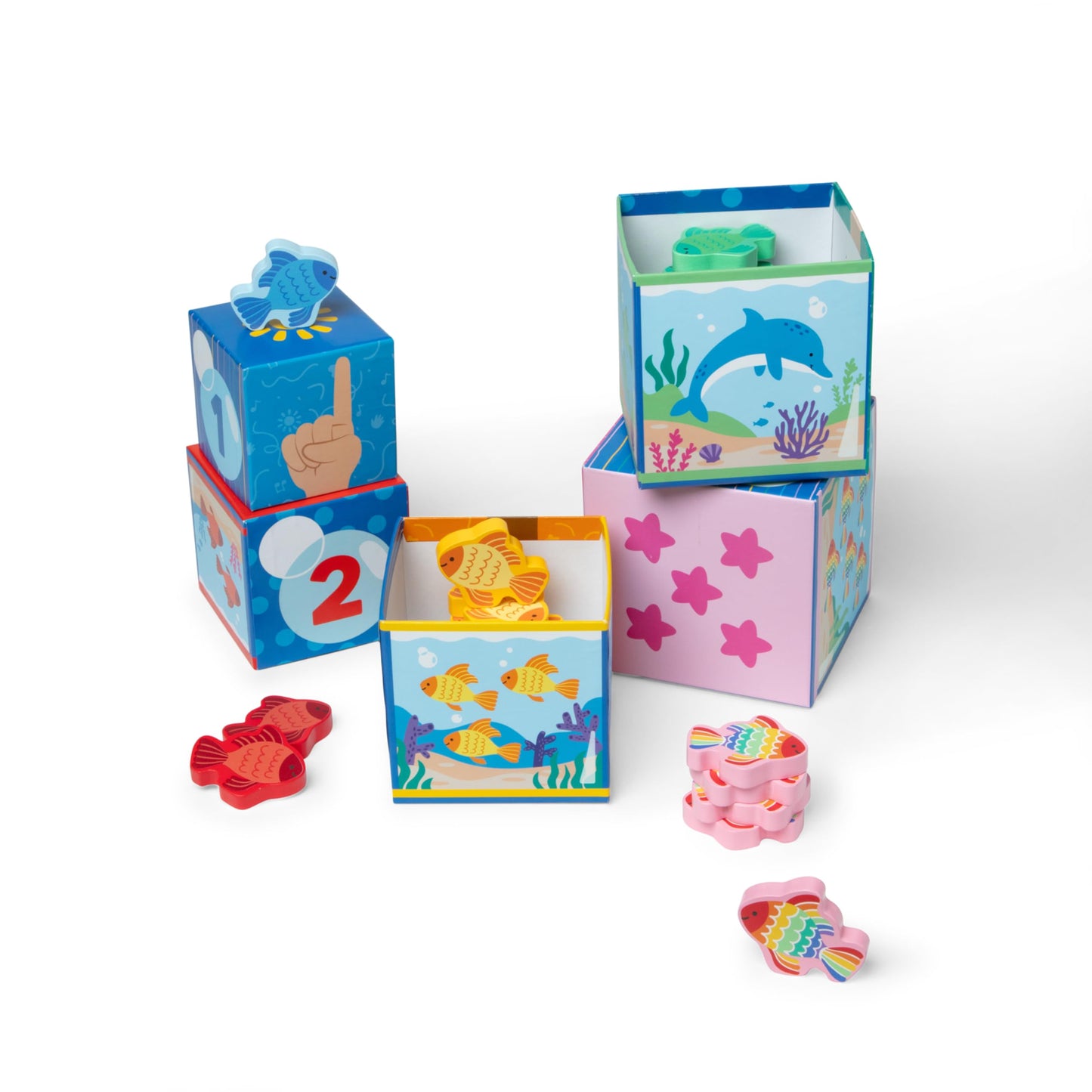 Melissa & Doug Ms. Rachel Sort & Count Nesting Wooden Blocks Toy