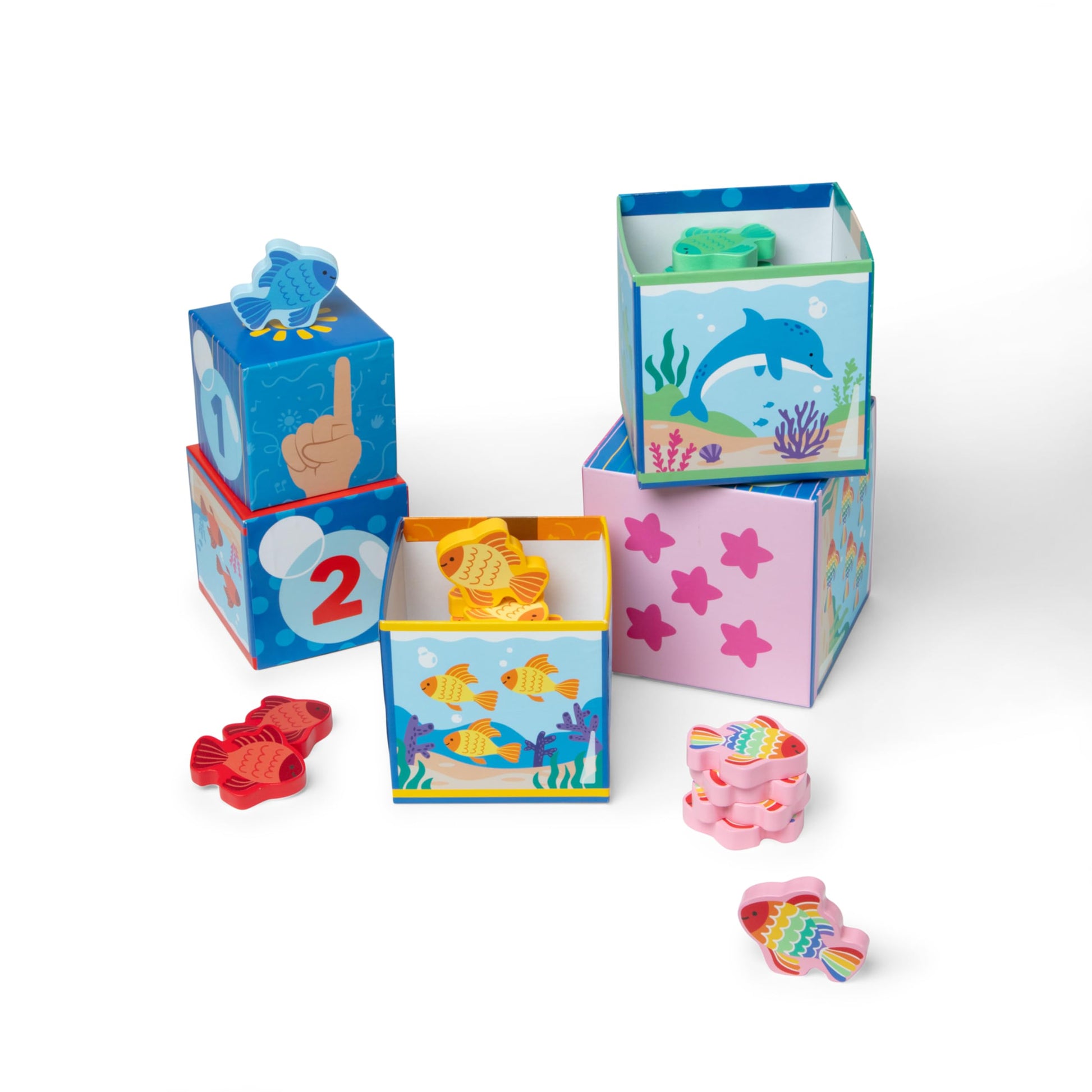 Melissa & Doug Ms. Rachel Sort & Count Nesting Wooden Blocks Toy