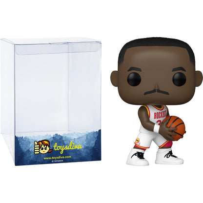 Funko Hakeem Olajuw o n : P o p ! Basketball Vinyl Figurine Bundle with 1 Compatible 'ToysDiva' Graphic Protector (106-55219 - B)