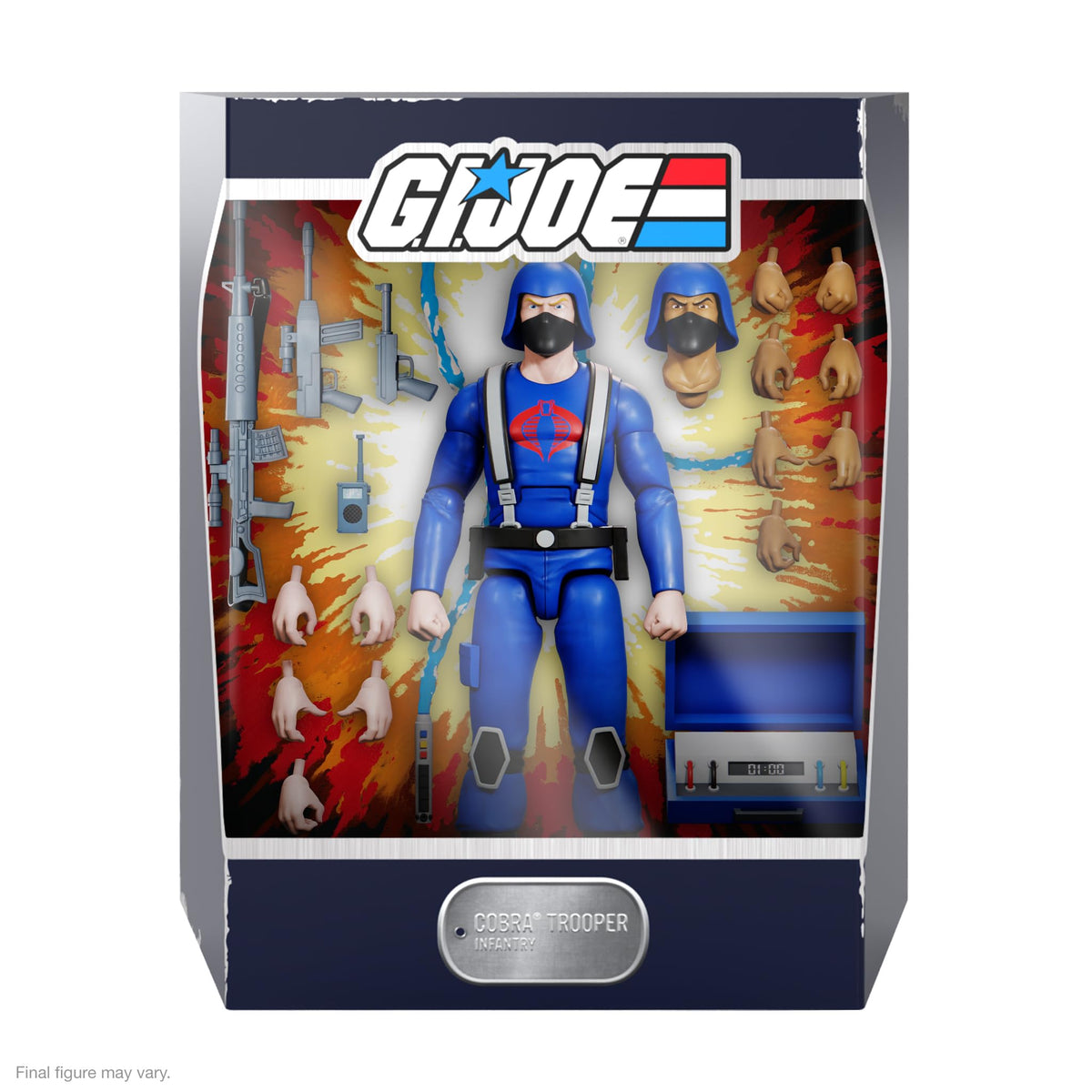 Super7 ULTIMATES! G.I. Joe Cobra Trooper - 7" G.I. Joe Action Figure with Accessories Classic Cartoon Collectibles and Retro Toys