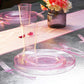 WDF Rose Gold Pink Plastic Plates with Pink Plastic Silverware include 40 Dinner & Salad Plates, 40Forks, 40 Knives, 40 Spoons for Party Baby Shower