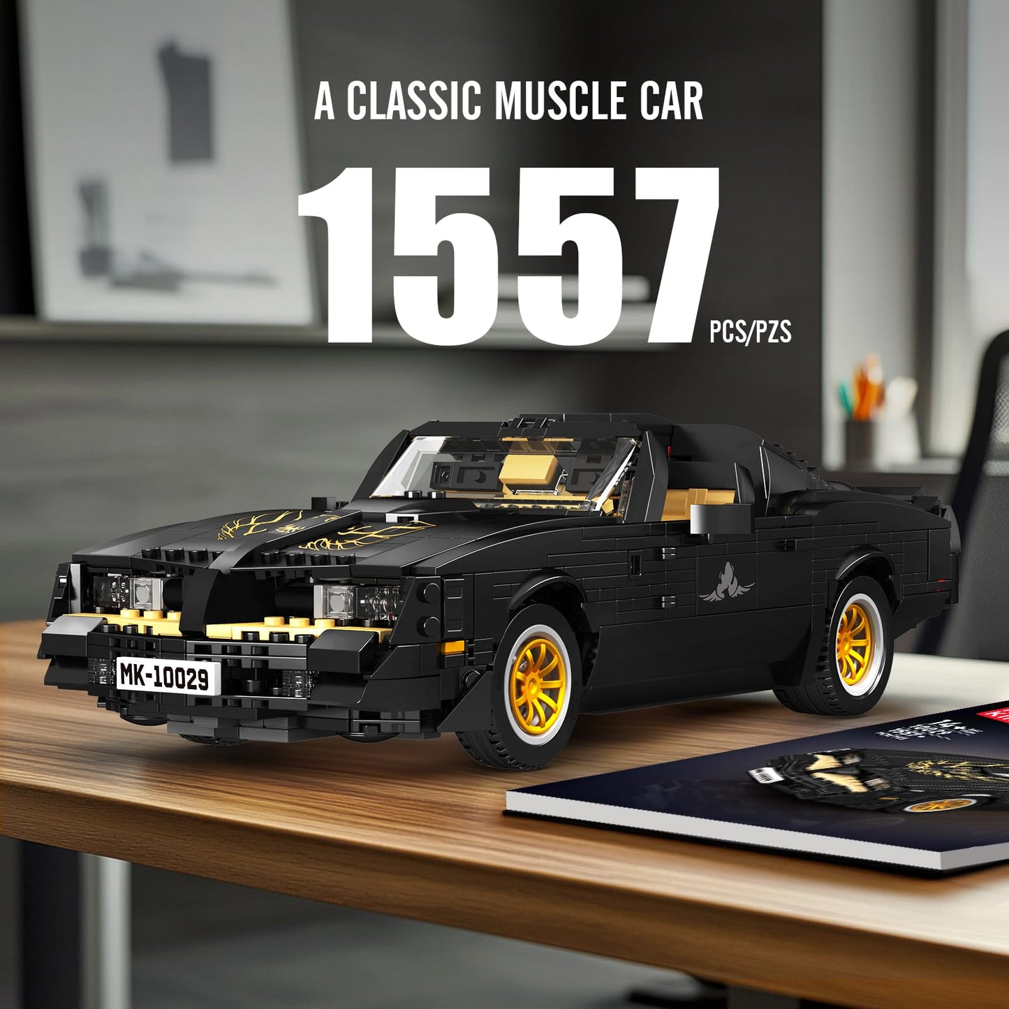 Mould King 10029 Car Model Toys MOC Bricks Collectible Sportscar Building Blocks, Racing Car Building Kits for Adult, Static Version 1,557 Pieces