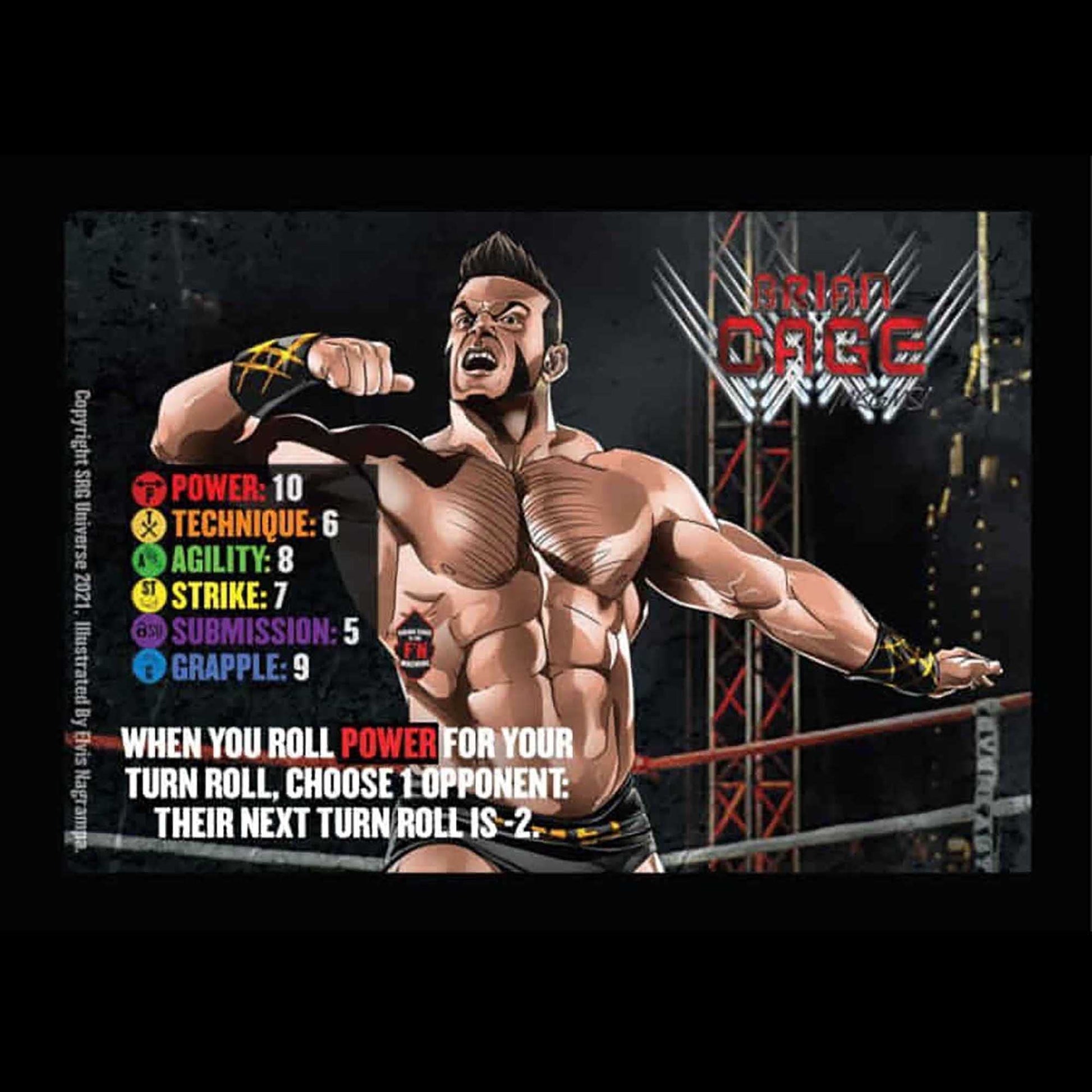 GTS Distribution Supershow: Steel Cage Stipulation Deck - Featuring AEW Star: Brian CAGE. Wrestling Card & Dice Game. SRG Structure Deck. Ages 12+