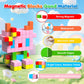 KAGRAD Magnetic Blocks, 30 PCS Brightly Colored Magnetic Building Tubes, Preschool Classroom Must Haves Magnetic Sensory Autism Toys, STEM Kids Boys