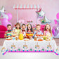 Yarrkc 5 Pack Happy Birthday Table Cover Plastic Themed Party Tablecloth Party Supplies Girls Baby Shower Decorations