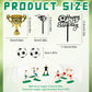 14PCS Soccer Cake Topper Decorations Set with Soccer Ball Cupcake Toppers and Player Figures for Soccer Birthday Party Sport Theme Supplies