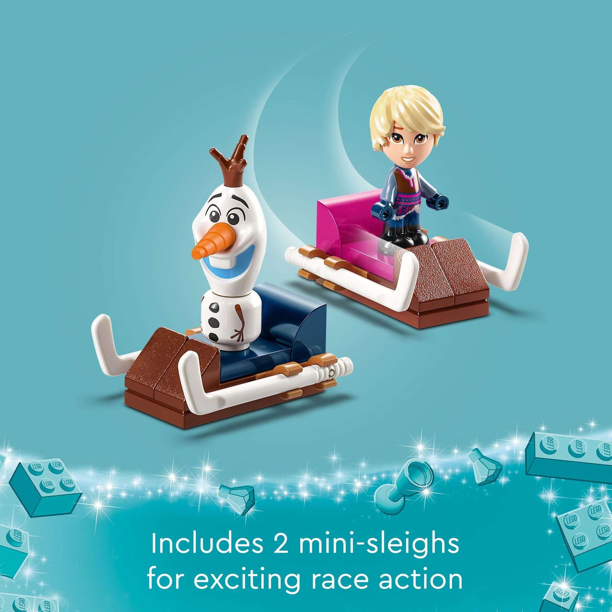 LEGO Disney Frozen Anna and Elsa’s Magical Carousel 43218 Ice Palace Building Toy Set with Disney Princess Elsa, Anna and Olaf, Great Birthday Gift